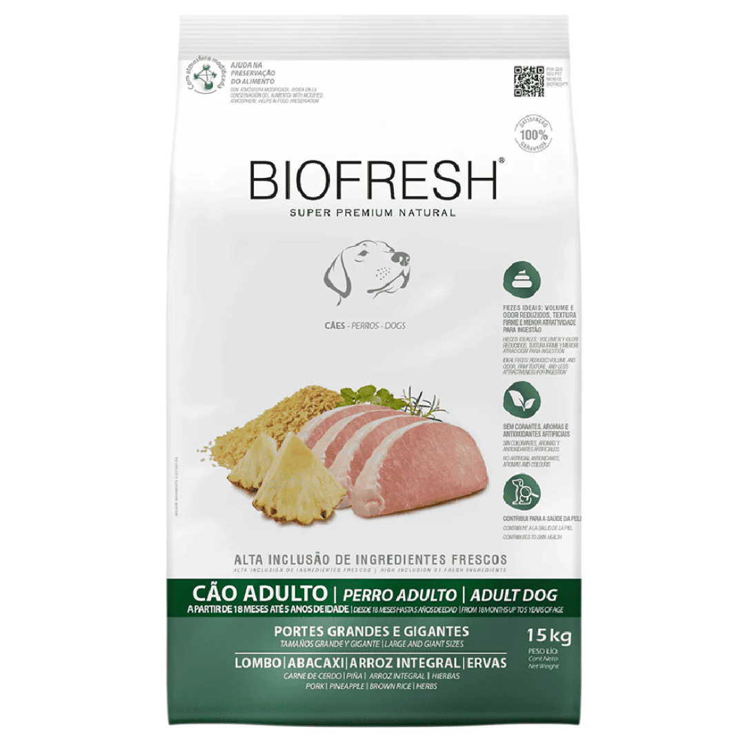 Bio Cerdo RG Biofresh Perro Adulto Raza Grande Anana y Cerdo 15 kg - Imagen 1