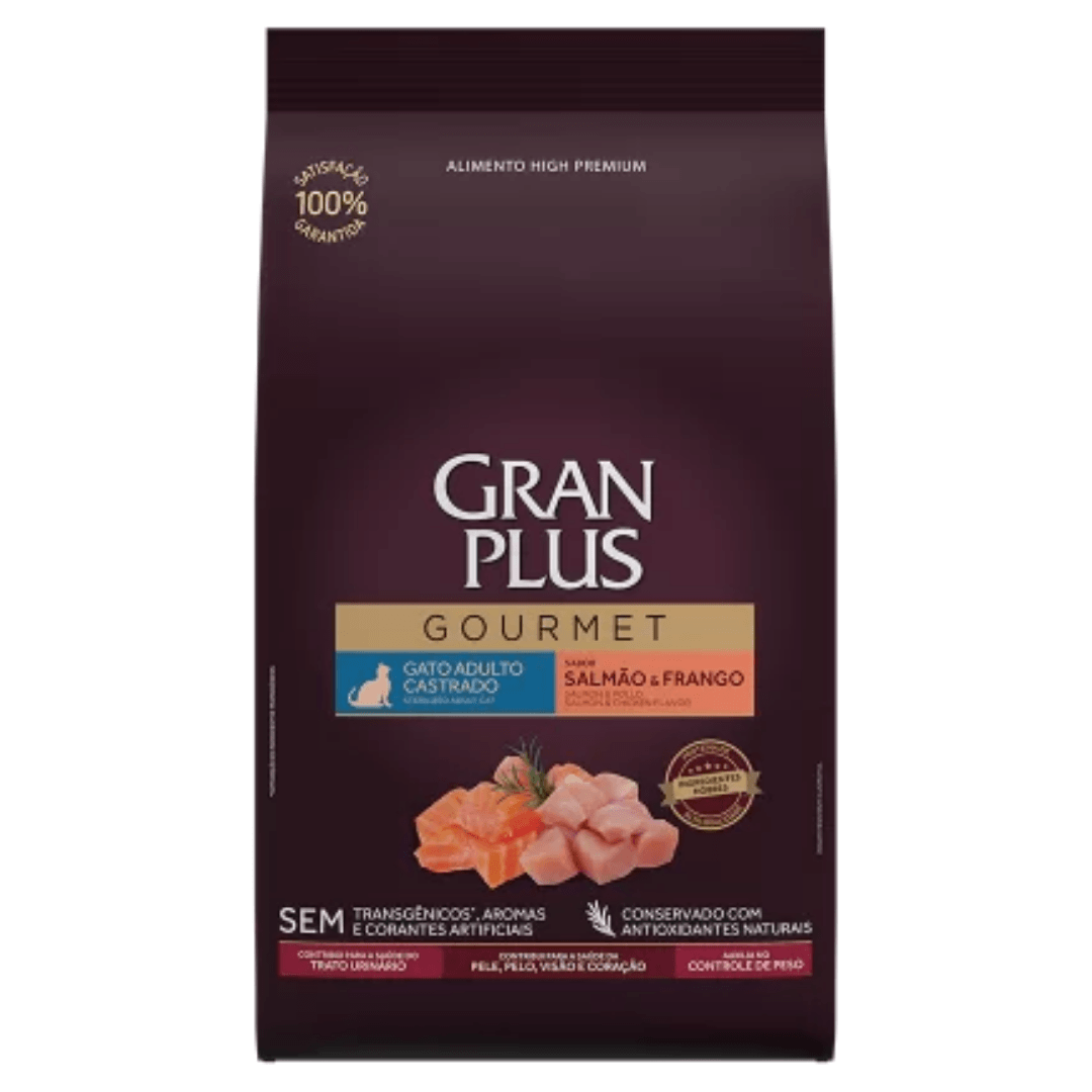 GP Gourmet Castrado Salmon Gran Plus Gourmet Gato Adulto Castrado Salmon 10 kg - Imagen 1