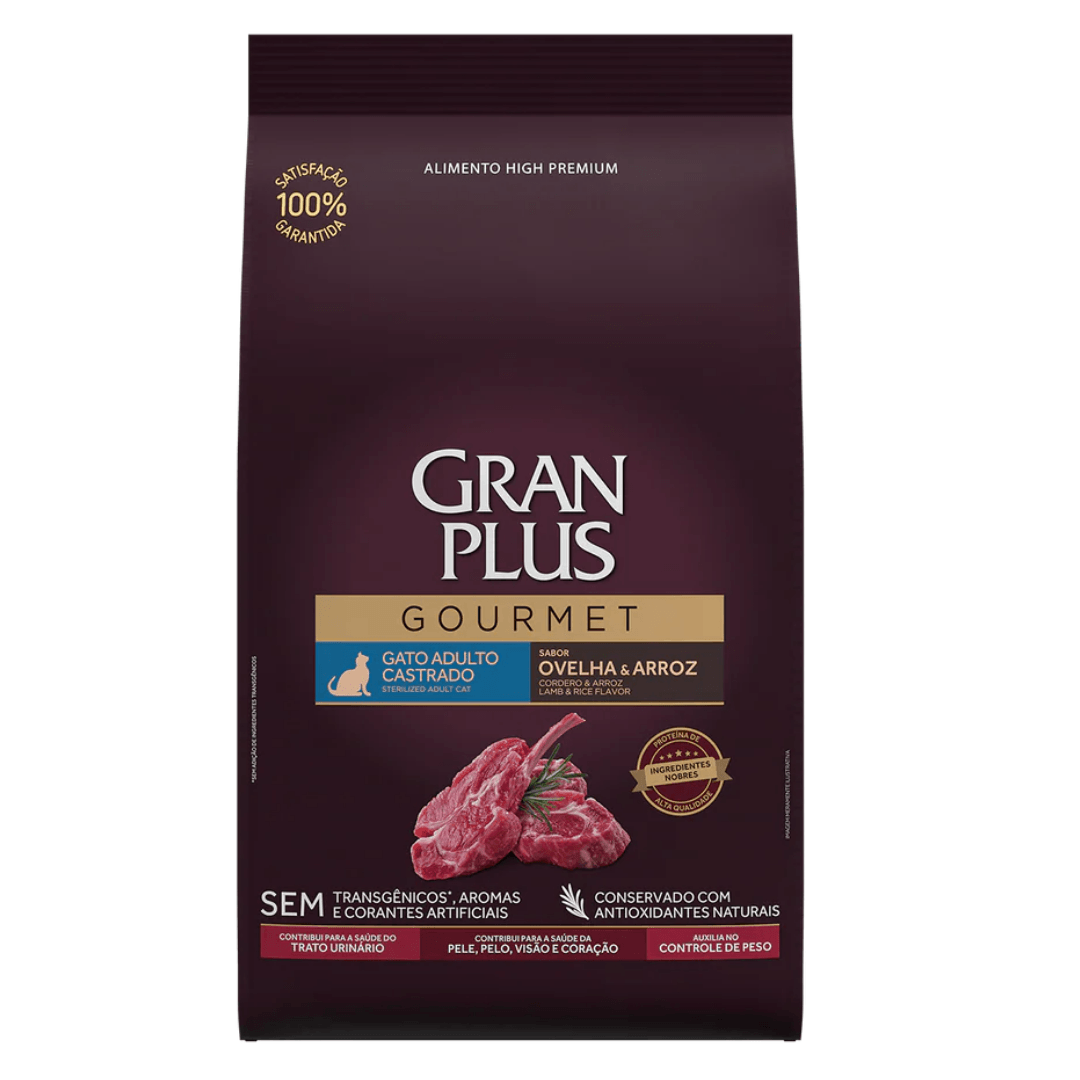GP Gourmet Gato Cordero Gran Plus Gourmet Gato Adulto Castrado Cordero 10 kg - Imagen 1