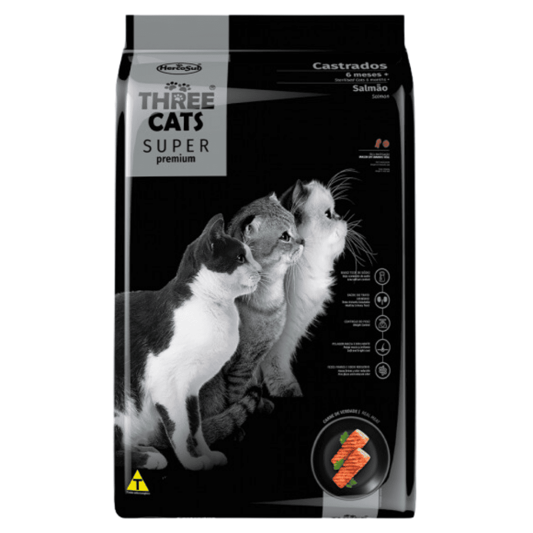 TC SP Salmon Three Cats Super Premium Gato Adulto Castrado Salmon 10,1 kg - Imagen 1
