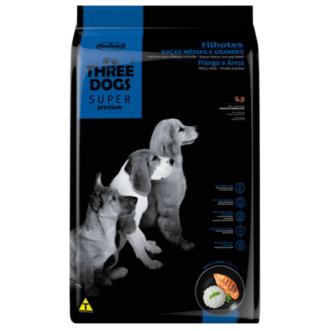 TD SP Cachorro Three Dogs Super Premium Perro Cachorro 17 kg - Imagen 1
